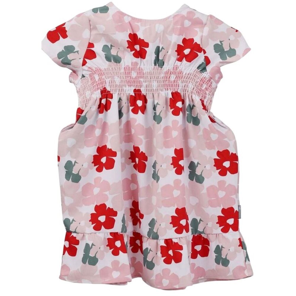 Trespass Girls Ever So Floral Smock Dress / Red